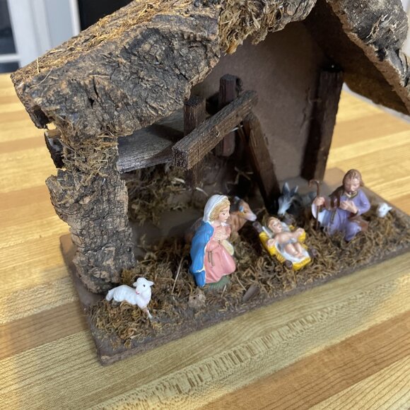 Vintage Italian Nativity Set Christmas Manger Scene Figures Made In Italy - Picture 13 of 16